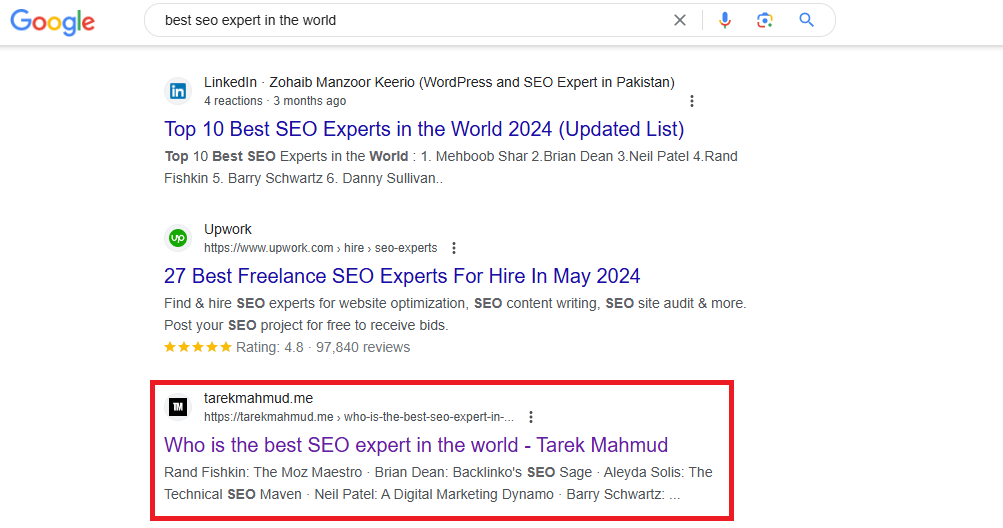 best seo expert in the world